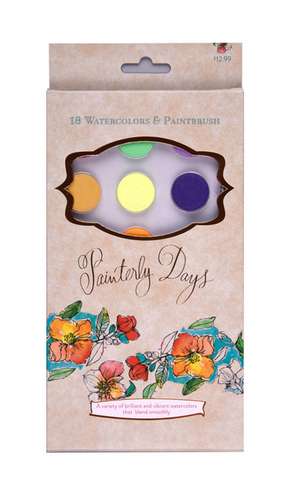 Painterly Days - 18 Watercolors: 18 Watercolors & Paintbrush de Kristy Rice