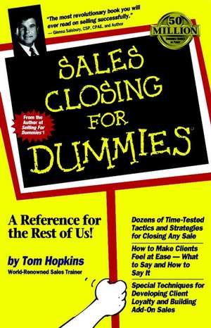 Sales Closing For Dummies de T. Hopkins