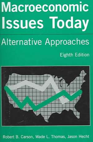 Macroeconomic Issues Today: Alternative Approaches de Robert B. Carson