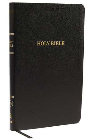 KJV, Thinline Reference Bible, Leather-Look, Black, Red Letter, Comfort Print: Holy Bible, King James Version de Thomas Nelson