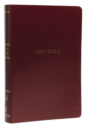 NKJV Holy Bible, Giant Print Center-Column Reference Bible, Burgundy Leather-look, Thumb Indexed, 72,000+ Cross References, Red Letter, Comfort Print: New King James Version de Thomas Nelson