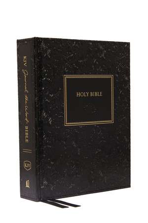 KJV, Journal the Word Bible, Leathersoft over Board, Black, Red Letter, Comfort Print: Reflect, Journal, or Create Art Next to Your Favorite Verses de Thomas Nelson