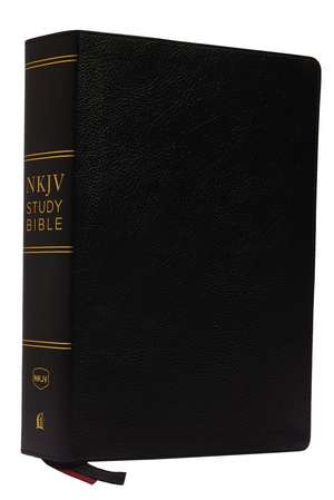 NKJV Study Bible, Premium Bonded Leather, Black, Comfort Print: The Complete Resource for Studying God’s Word de Thomas Nelson