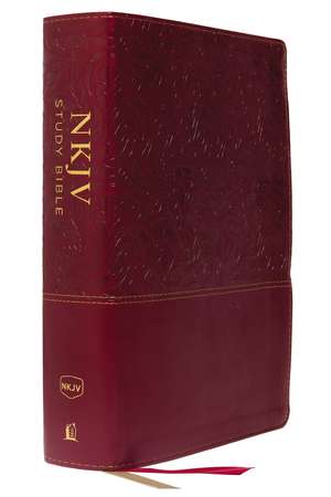 NKJV Study Bible, Leathersoft, Red, Full-Color, Comfort Print: The Complete Resource for Studying God’s Word de Thomas Nelson