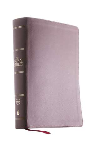 The NKJV, Open Bible, Brown Leathersoft, Red Letter, Comfort Print: Complete Reference System de Thomas Nelson