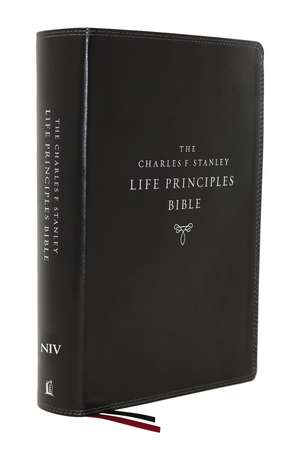 NIV, Charles F. Stanley Life Principles Bible, 2nd Edition, Leathersoft, Black, Thumb Indexed, Comfort Print: Growing in Knowledge and Understanding of God Through His Word de Charles F. Stanley