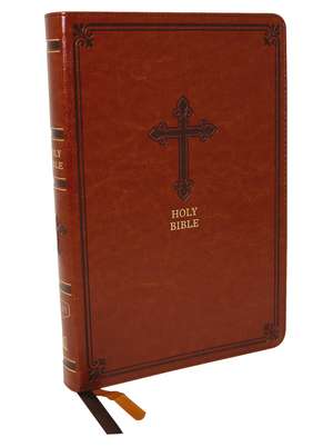 KJV Holy Bible: Large Print Thinline, Brown Leathersoft, Red Letter, Comfort Print: King James Version: Holy Bible, King James Version de Thomas Nelson