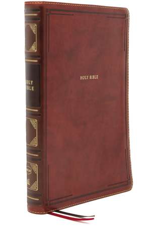 NKJV, Thinline Reference Bible, Leathersoft, Brown, Red Letter, Comfort Print: Holy Bible, New King James Version de Thomas Nelson