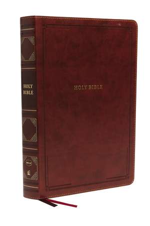 NKJV Holy Bible, Super Giant Print Reference Bible, Brown Leathersoft, 43,000 Cross references, Red Letter, Comfort Print: New King James Version de Thomas Nelson