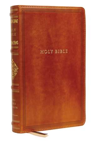 KJV, Personal Size Reference Bible, Sovereign Collection, Leathersoft, Brown, Red Letter, Comfort Print: Holy Bible, King James Version de Thomas Nelson