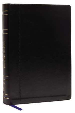 NIV, Chronological Study Bible, Leathersoft, Black, Comfort Print: Holy Bible, New International Version de Thomas Nelson