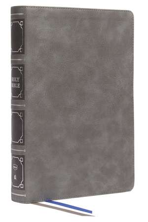 NKJV, Reference Bible, Classic Verse-by-Verse, Center-Column, Leathersoft, Gray, Red Letter, Thumb Indexed, Comfort Print: Holy Bible, New King James Version de Thomas Nelson