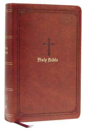 KJV Large Print Single-Column Bible, Personal Size with End-of-Verse Cross References, Brown Leathersoft, Red Letter, Comfort Print: King James Version: Holy Bible, King James Version de Thomas Nelson