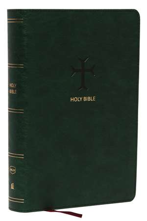 NKJV, End-of-Verse Reference Bible, Personal Size Large Print, Leathersoft, Green, Red Letter, Thumb Indexed, Comfort Print: Holy Bible, New King James Version de Thomas Nelson