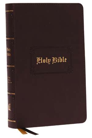 KJV, Personal Size Large Print Reference Bible, Vintage Series, Brown Leathersoft, Red Letter, Thumb Indexed, Comfort Print: Holy Bible, King James Version de Thomas Nelson