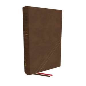 KJV, Word Study Reference Bible, Leathersoft, Brown, Red Letter, Thumb Indexed, Comfort Print: 2,000 Keywords that Unlock the Meaning of the Bible de Thomas Nelson