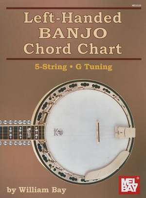 Left-Handed Banjo Chord Chart: 5-String G Tuning de William Bay