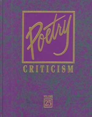 Poetry Crit V25 de Gale Group