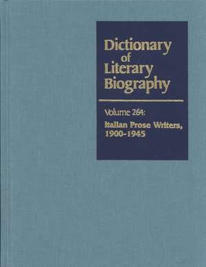 Dictionary of Literary Biography: Italian Prose Writers de Gale Group