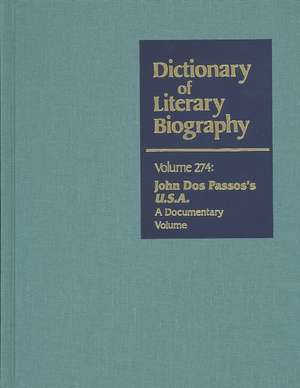 Dictionary of Literary Biography: A Documentary Volume de Donald Pizer