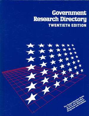 Government Research Directory de Thomson Gale