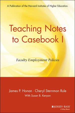 Teaching Notes to Casebook I de James P. Honan