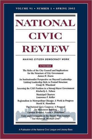 National Civic Review V91 1 Sp de NCR