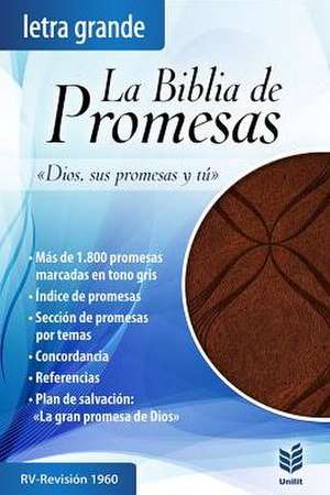 Biblia de Promesas Letra Grande-Rvr 1960 de Unilit