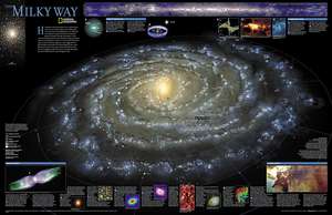 The Milky Way, laminated: Wall Maps Space de National Geographic Maps