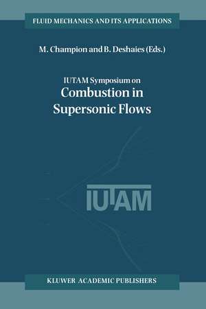 IUTAM Symposium on Combustion in Supersonic Flows: Proceedings of the IUTAM Symposium held in Poitiers, France, 2–6 October 1995 de M. Champion