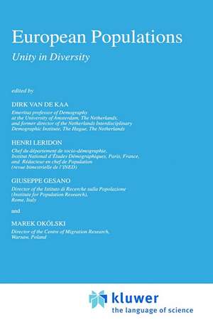 European Populations: Unity in Diversity de Dirk J. van de Kaa