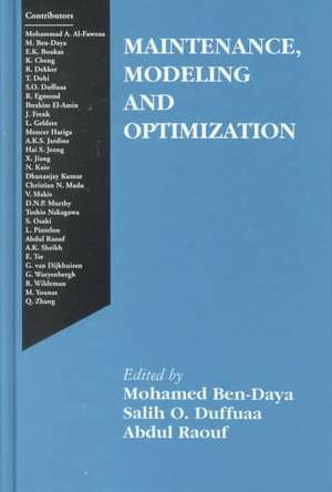 Maintenance, Modeling and Optimization de Mohamed Ben-Daya