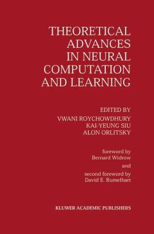 Theoretical Advances in Neural Computation and Learning de Vwani Roychowdhury