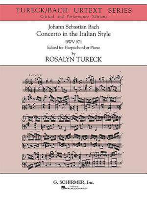 Concerto in the Italian Style (Urtext Edition): Harpsichord or Piano Solo de Sebastian Bach Johann