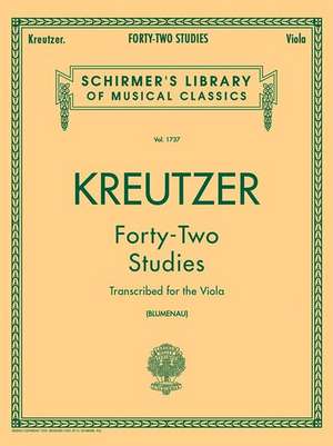 42 Studies Transcribed for the Viola de Rodolphe Kreutzer