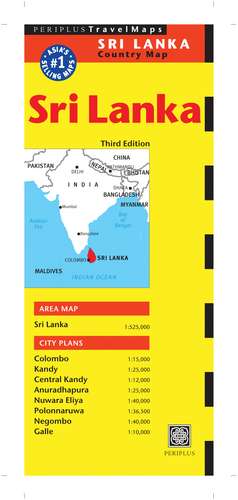 Sri Lanka Travel Map Third Edition de Periplus Editors