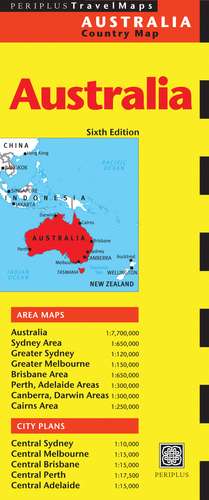 Australia Travel Map Sixth Edition de Periplus Editors