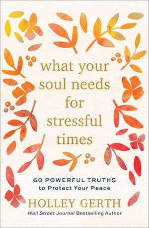 What Your Soul Needs for Stressful Times – 60 Powerful Truths to Protect Your Peace de Holley Gerth