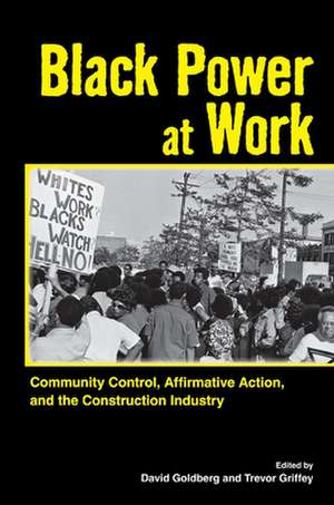 Black Power at Work – Community Control, Affirmative Action, and the Construction Industry de David Goldberg