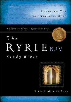 Ryrie Study Bible: King James Version, Black, Bonded Leather, Red Letter Edition, Indexed de Ph.D. Ryrie, Charles Caldwell