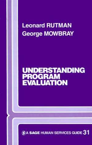 Understanding Programme Evaluation de Leonard Rutman