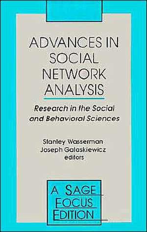 Advances in Social Network Analysis: Research in the Social and Behavioral Sciences de Stanley Wasserman