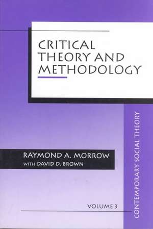 Critical Theory and Methodology de Raymond A. Morrow