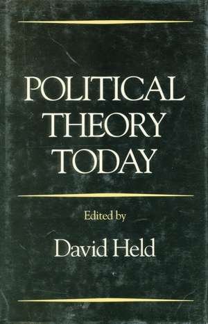 Political Theory Today de David Held