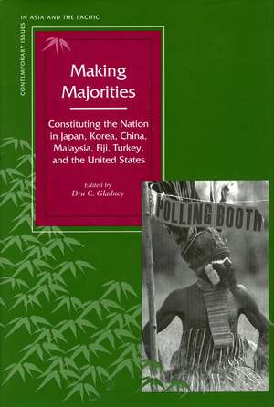 Making Majorities: Constituting the Nation in Japan, Korea, China, Malaysia, Fiji, Turkey, and the United States de Dru Gladney