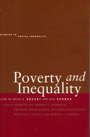 Poverty and Inequality de David Grusky