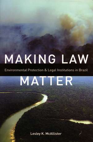 Making Law Matter: Environmental Protection and Legal Institutions in Brazil de Lesley McAllister