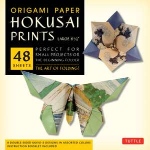 Origami Paper - Hokusai Prints - Large 8 1/4" - 48 Sheets: Tuttle Origami Paper: Double-Sided Origami Sheets Printed with 8 Different Designs (Instructions for 6 Projects Included) de Tuttle Studio