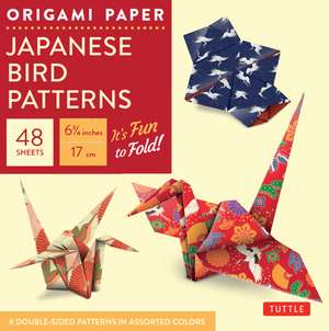 Origami Paper - Japanese Bird Patterns - 6 3/4" - 48 Sheets: Tuttle Origami Paper: Origami Sheets Printed with 8 Different Patterns: Instructions for 7 Projects Included de Tuttle Studio