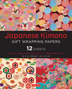 Japanese Kimono Gift Wrapping Papers - 12 Sheets: 18 x 24 inch (45 x 61 cm) Wrapping Paper de Tuttle Studio